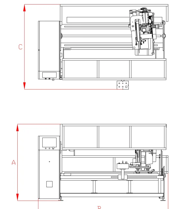 SL11 Bobin Dilimleme Makinesi - Teknik Çizim 1
