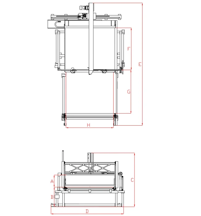 V21 Otomatik Bulaşık Sünger Kesim Makinesi - Teknik Çizim 1