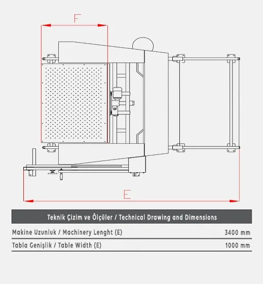 C11 Manuel Telli Kesim Makinesi - Teknik Çizim 2