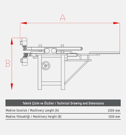 SM11 Bulaşık Süngeri Oluk Açma Makinesi - Teknik Çizim 1
