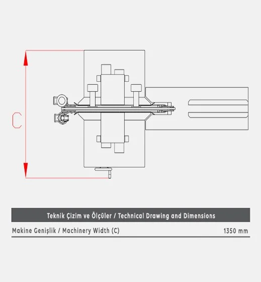 SM11 Bulaşık Süngeri Oluk Açma Makinesi - Teknik Çizim 2