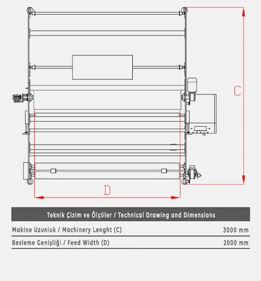 Kumaş Laminasyon Makinesi - Teknik Çizim 2