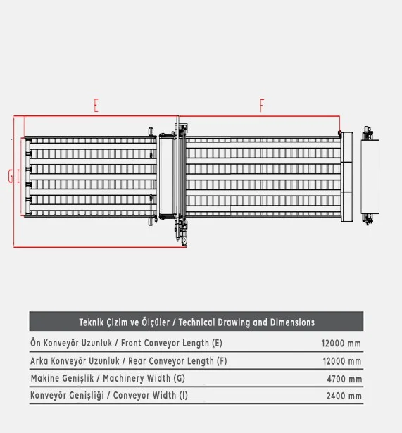 H31 Uzun Blok Soyma Makinesi - Teknik Çizim 2