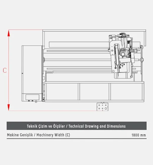SL11 Bobin Dilimleme Makinesi - Teknik Çizim 2