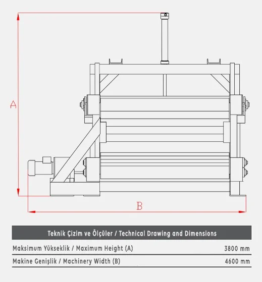 CR11 Blok Ezme Makinesi - Teknik Çizim 1