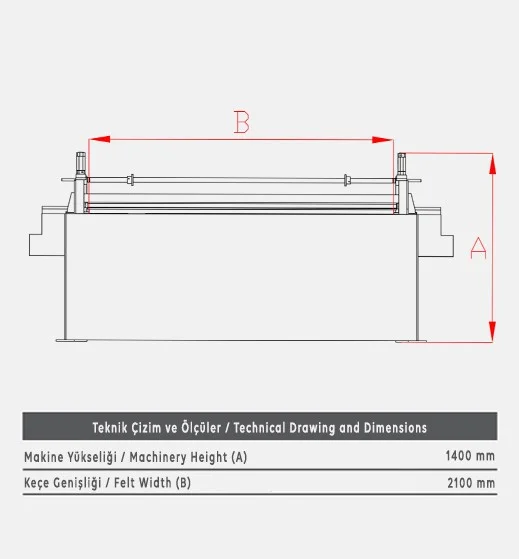 Keçe Kesim Makinesi - Teknik Çizim 1