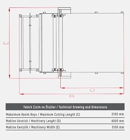 Keçe Kesim Makinesi - Teknik Çizim 2