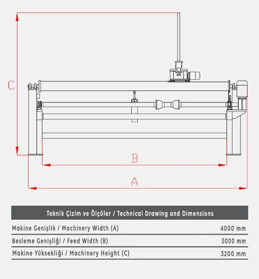 RC11 Balta Kesim Makinesi - Teknik Çizim 1
